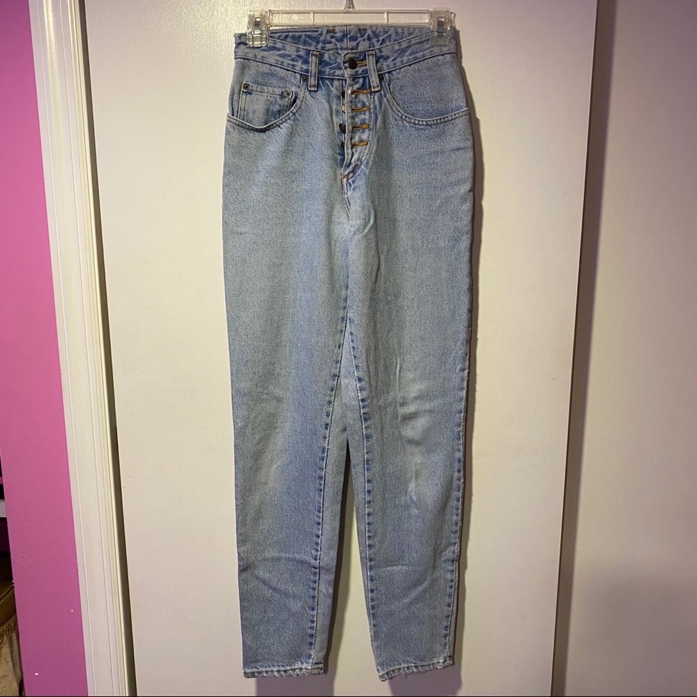 Light wash high waisted mom jeans
